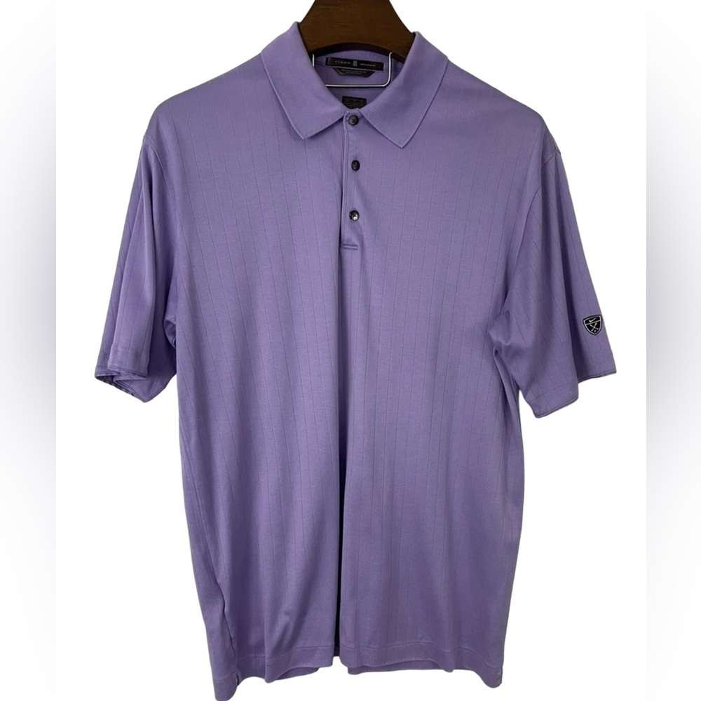 Tiger Woods Nike Golf Polo Medium Purple Excellent Condition